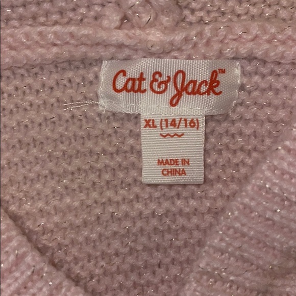 Girls Cat & Jack Sweater with Hood - Picture 5 of 5
